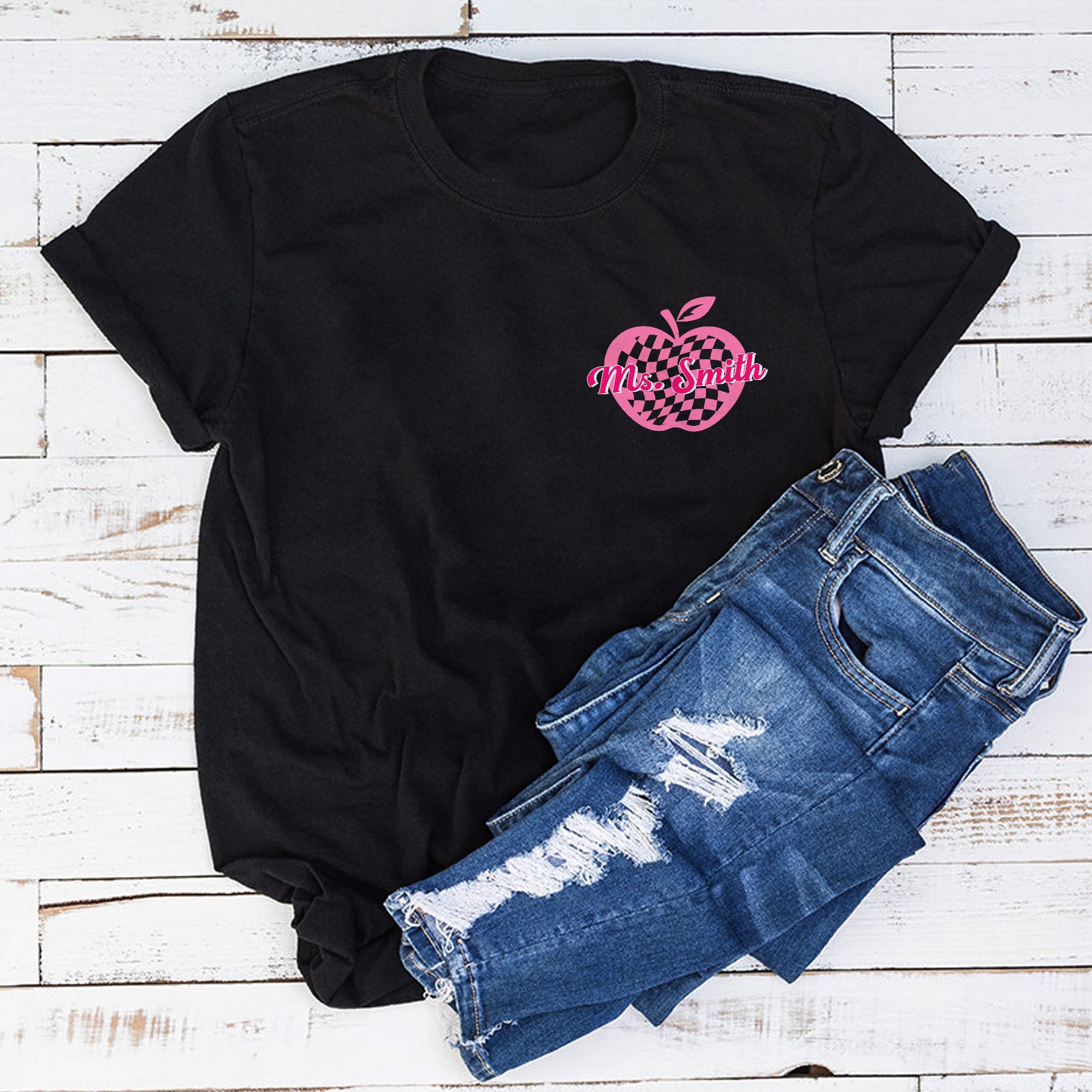 Sandjest Teacher Shirt, My Job It's Just Teach Shirt, My Job Is Teach Shirt, Retro Pink Teacher Shirt, Funny Teacher Shirt, Teacher Appreciation Gift