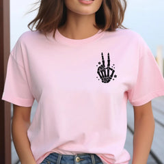 Sandjest Have The Day You Deserve Shirt, Trendy Funny Skeleton Shirt, Peace Sign Skeleton, Karma Skeleton Shirt, Kindness Hoodie