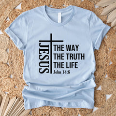 Sandjest Christian Shirt Bible Quote Gift for Christians Jesus Lovers Bible Lover