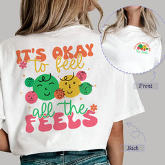 Sandjest Teacher T-Shirt It¡¯s Okay to Feel All the Feels Gift for Teachers Professors
