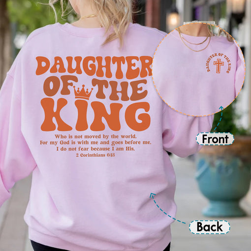 Sandjest Christian T-Shirt Daughter of the King Gift for Women Girl Friend