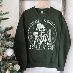 Sandjest Funny Skeleton Sweatshirt Christmas Gift for Cocoa Lover Friend Women
