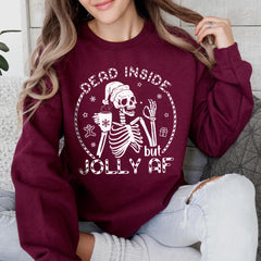 Sandjest Funny Skeleton Sweatshirt Christmas Gift for Cocoa Lover Friend Women