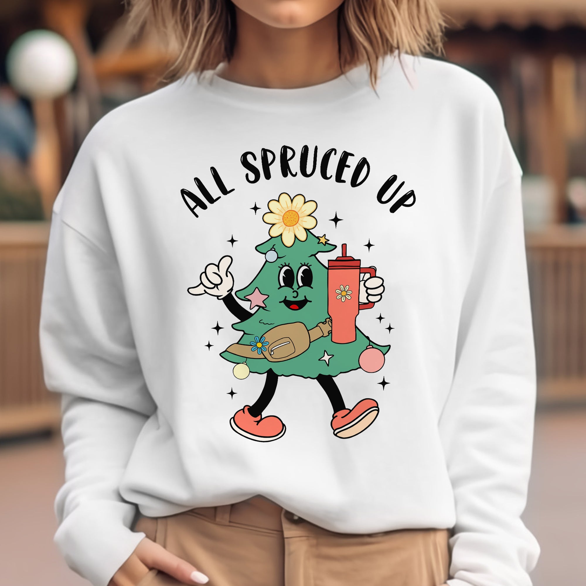 Sandjest Christmas Tree Tshirt, Boojee Christmas Shirt, Holiday Gifts For Women, Funny Xmas Shirt, All Spruced Up Shirt, Christmas Tree Shirt