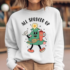 Sandjest Christmas Tree Sweatshirt, Boojee Christmas Shirt, Holiday Gifts For Women, Funny Xmas Shirt, All Spruced Up Shirt, Christmas Tree Shirt