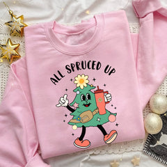 Sandjest Christmas Tree Sweatshirt, Boojee Christmas Shirt, Holiday Gifts For Women, Funny Xmas Shirt, All Spruced Up Shirt, Christmas Tree Shirt