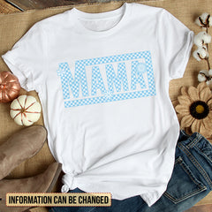 Sandjest Mom T-Shirt Mama Style Checkerboard Gift for Mother Mommy