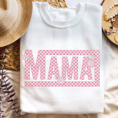Sandjest Mom T-Shirt Mama Style Checkerboard Gift for Mother Mommy
