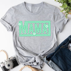 Sandjest Mom T-Shirt Mama Style Checkerboard Gift for Mother Mommy