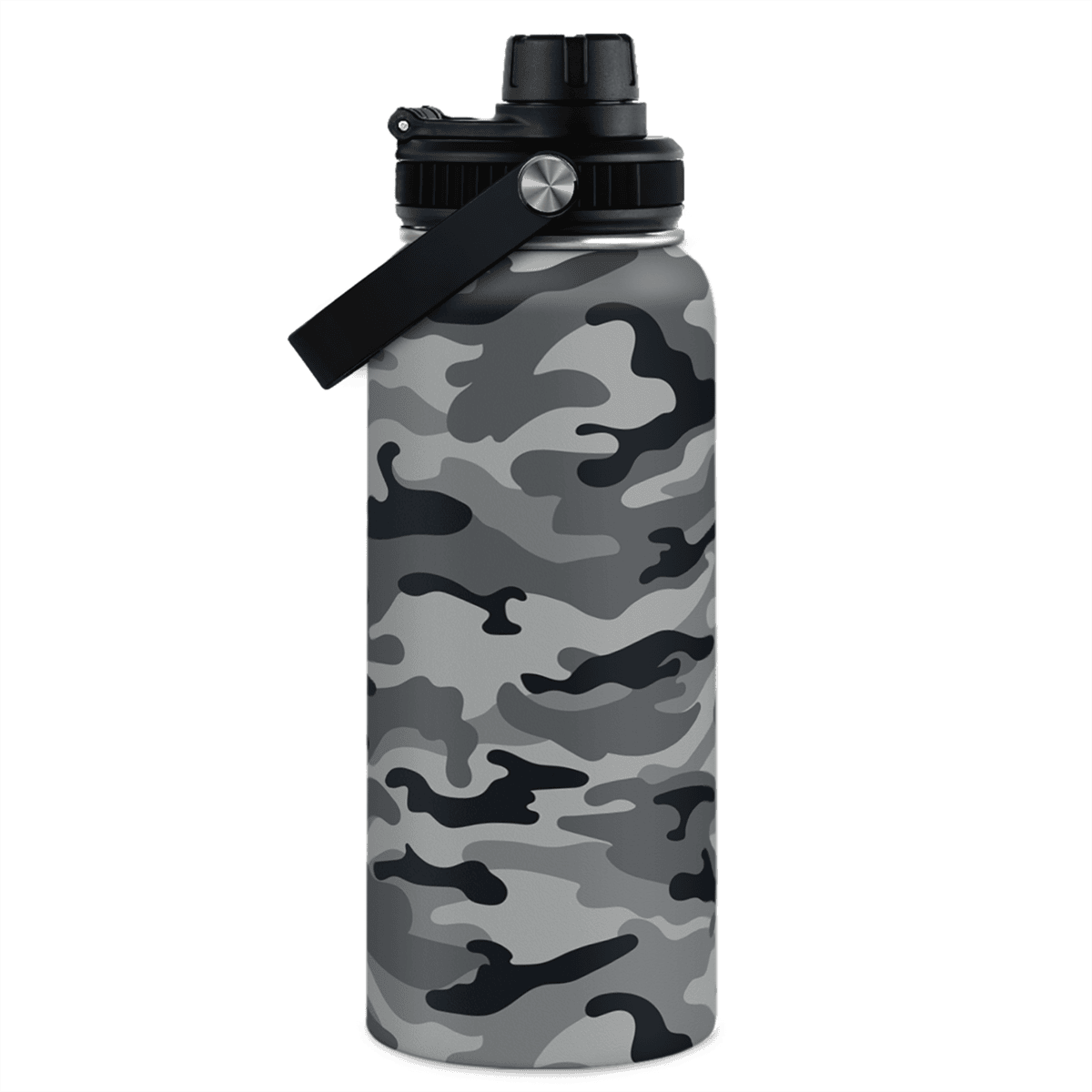 Camo Camouflage Chug Lid Water Bottle 32oz