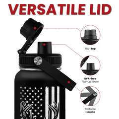 Black Hunting Chug Lid Water Bottle 32oz