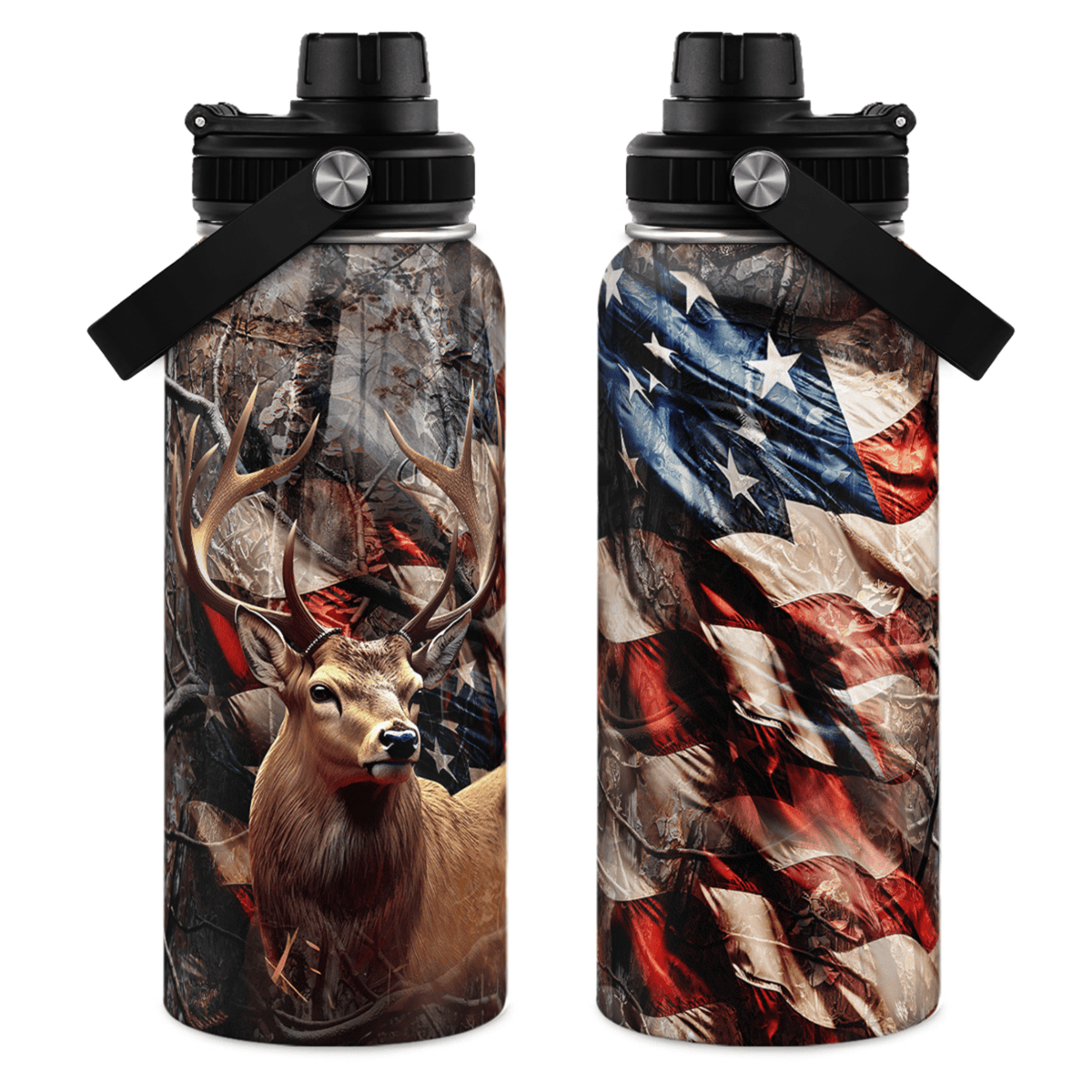 Hunting 32oz Stainless Steel Insulated Water Bottle with Lid