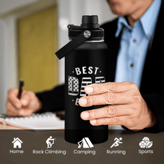 Best Dad Ever Chug Lid Water Bottle 32oz