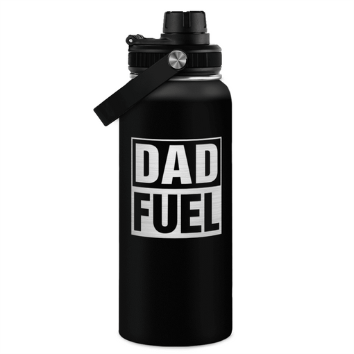 Dad 32oz Water Bottle - Dad Fuel Water Bottles Stainless Steel Insulated Sports Bottle with Lid, Gifts for Father from Daughter Son, Dad Gifts for Birthday Christmas Fathers Day