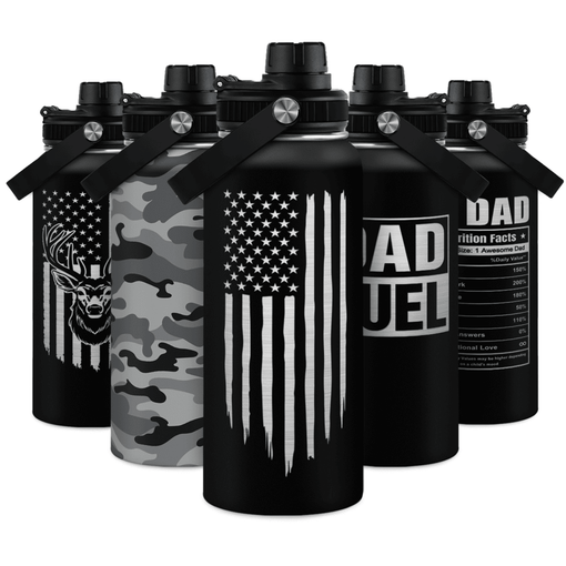 American Flag 32oz Water Bottle - SA Water Bottles Stainless Steel Insulated with Lid, America Gifts Ideas for Men Gym Sports Outdoor Workout