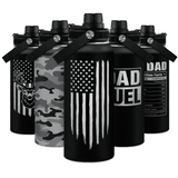 Black American Flag Chug Lid Water Bottle 32oz