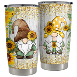Brown Gnome Stainless Steel Curved Tumbler 20oz