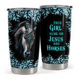 Black Horse Stainless Steel Curved Tumbler 20oz