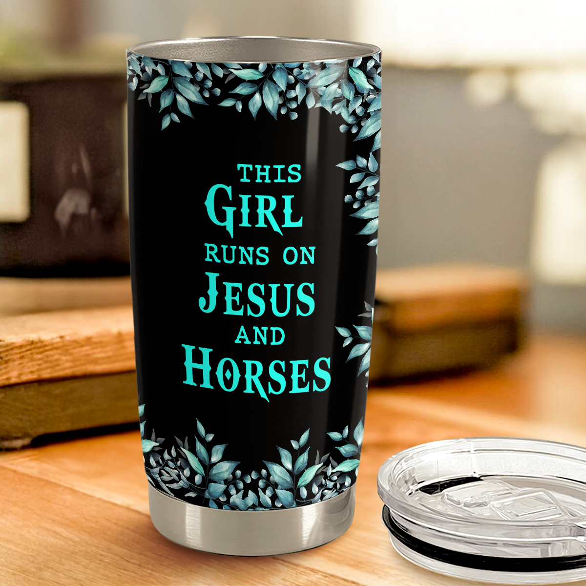 Black Horse Stainless Steel Curved Tumbler 20oz