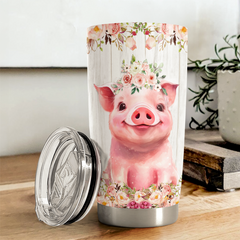 Pig Tumbler 20oz Stainless Steel Insulated Cup