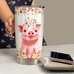 Pig Tumbler 20oz Stainless Steel Insulated Cup