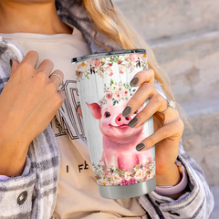 Pig Tumbler 20oz Stainless Steel Insulated Cup