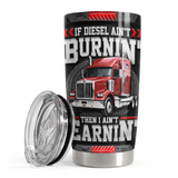 Black Trucker Stainless Steel Curved Tumbler 20oz