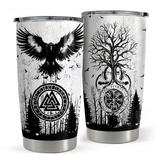 Black Viking Stainless Steel Curved Tumbler 20oz