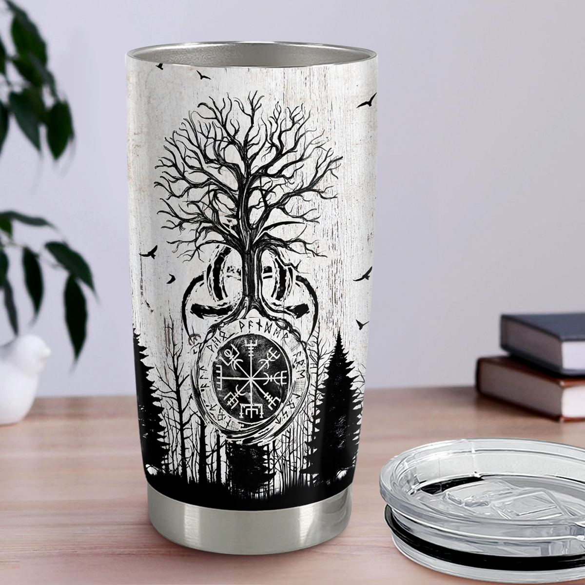 Black Viking Stainless Steel Curved Tumbler 20oz