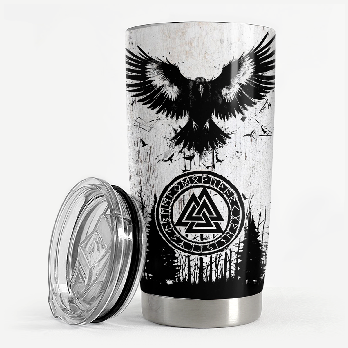 Black Viking Stainless Steel Curved Tumbler 20oz