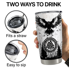Black Viking Stainless Steel Curved Tumbler 20oz