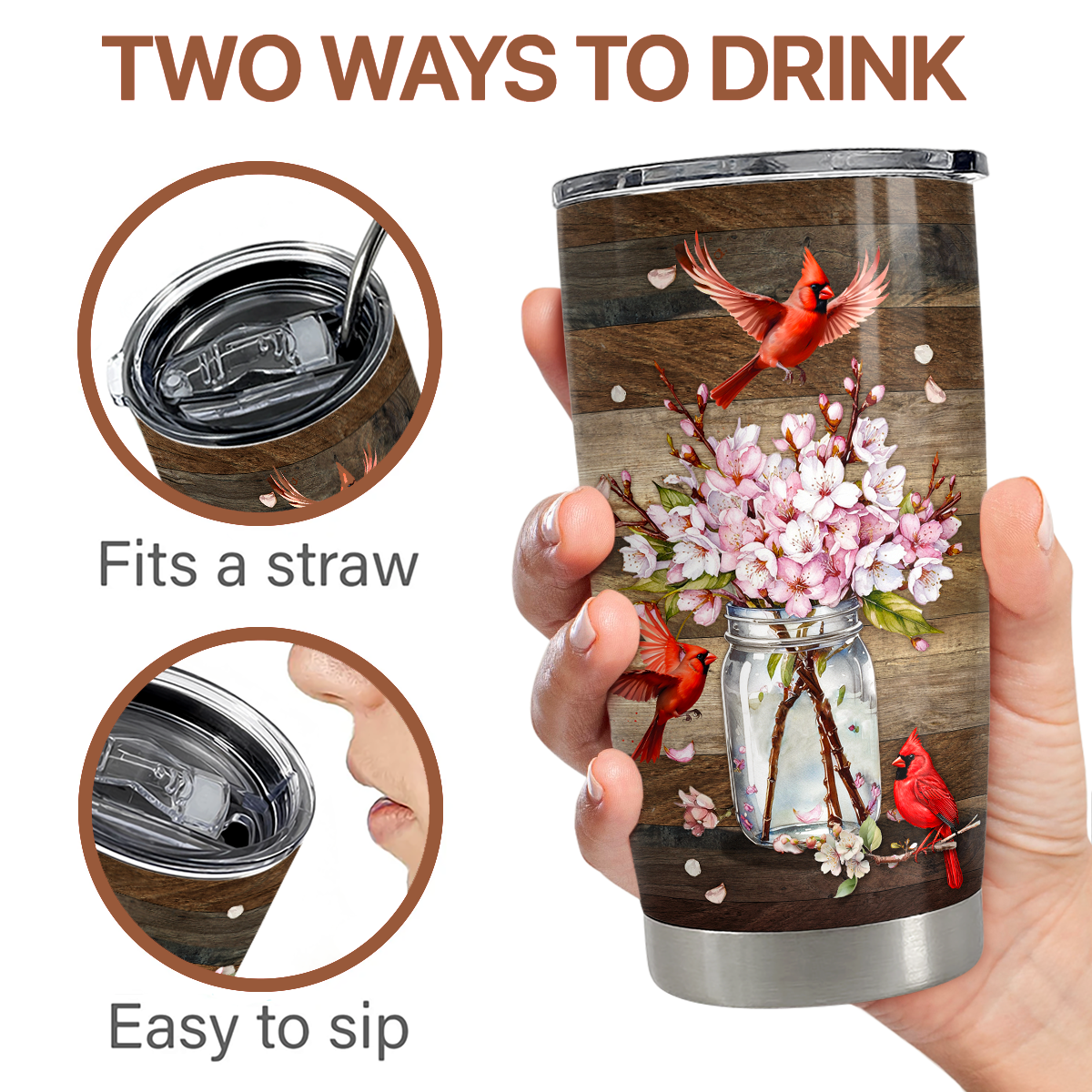 Cardinal Tumbler 20oz Stainless Steel Insulated Cup