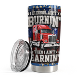 Trucker Stainless Steel Curved Tumbler 20oz