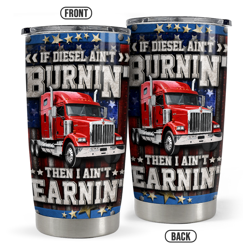Trucker Stainless Steel Curved Tumbler 20oz