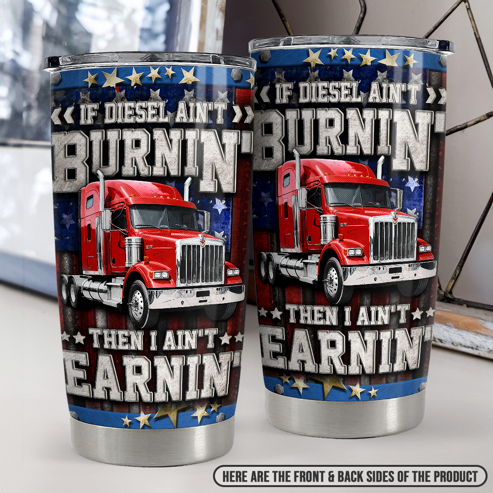 Trucker Stainless Steel Curved Tumbler 20oz