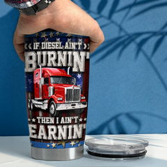 Trucker Stainless Steel Curved Tumbler 20oz