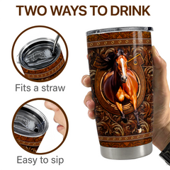 Horse 20oz Stainless Steel Insulated Tumbler Cup
