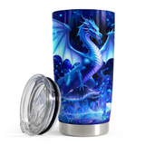 Blue Dragon Stainless Steel Curved Tumbler 20oz