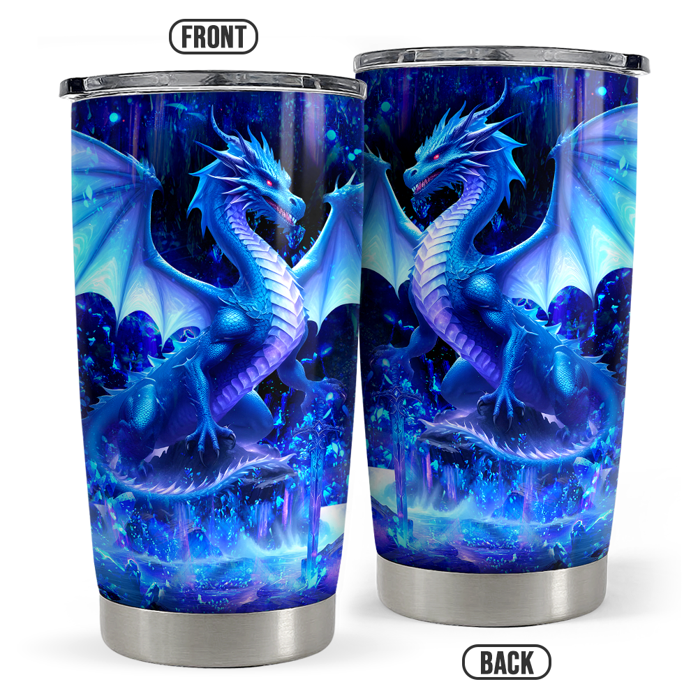Blue Dragon Stainless Steel Curved Tumbler 20oz