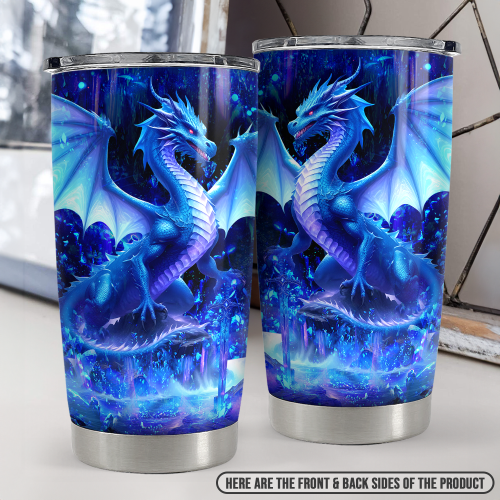 Blue Dragon Stainless Steel Curved Tumbler 20oz