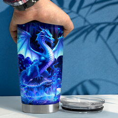 Blue Dragon Stainless Steel Curved Tumbler 20oz