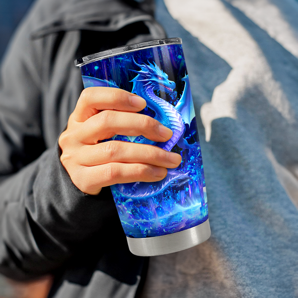 Blue Dragon Stainless Steel Curved Tumbler 20oz