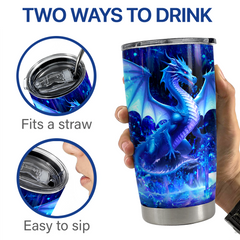 Blue Dragon Stainless Steel Curved Tumbler 20oz