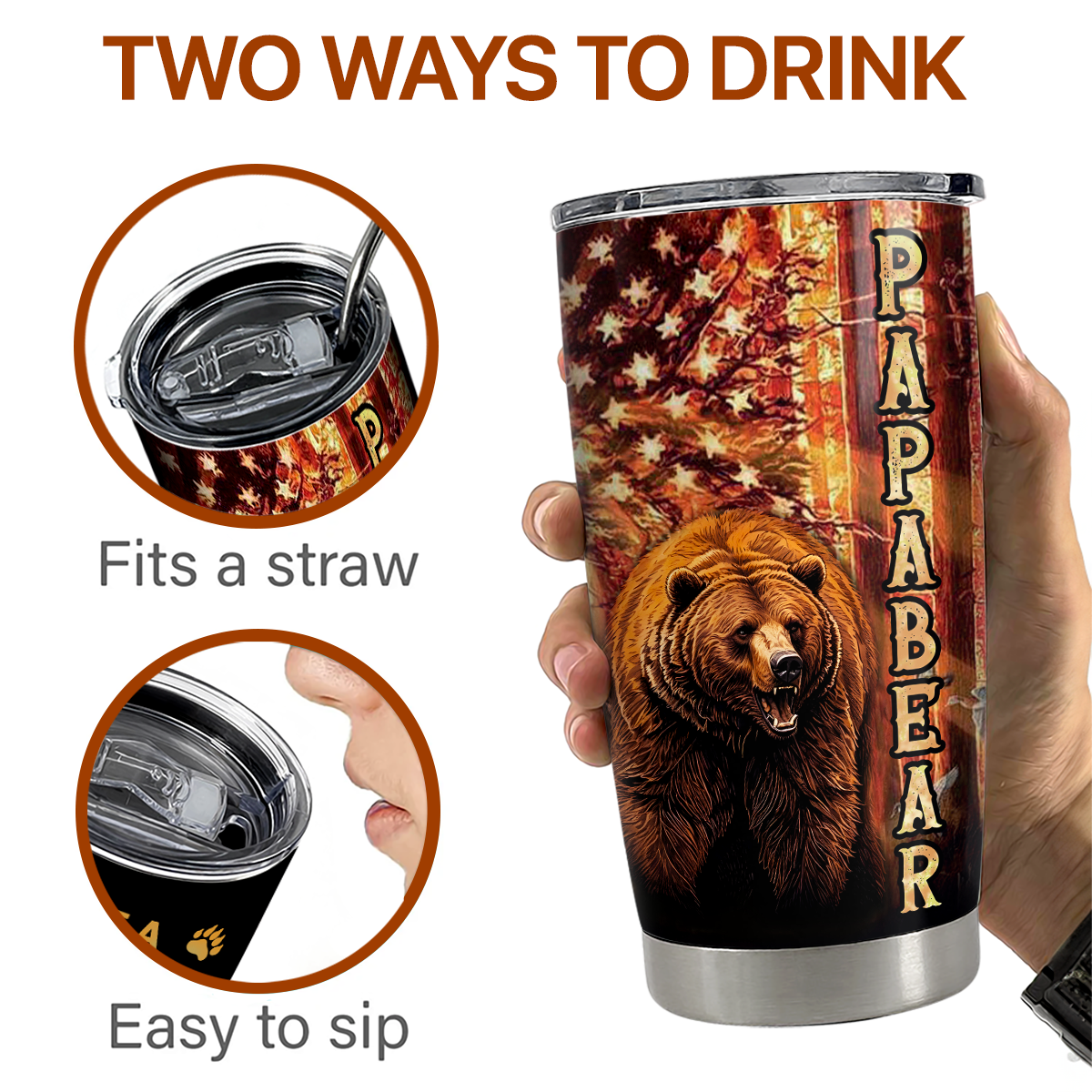 Dad Tumbler 20oz Stainless Steel Insulated Cup