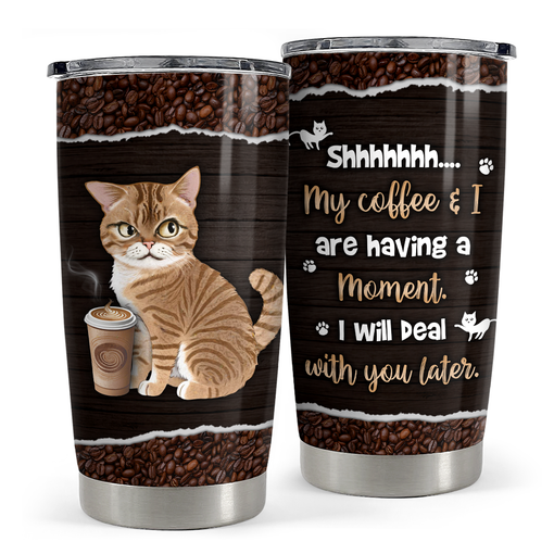 Cat Tumbler 20oz Stainless Steel Insulated Cup