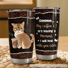 Cat Tumbler 20oz Stainless Steel Insulated Cup