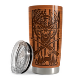 Brown Hunting Stainless Steel Curved Tumbler 20oz