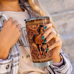 Brown Horse Stainless Steel Curved Tumbler 20oz