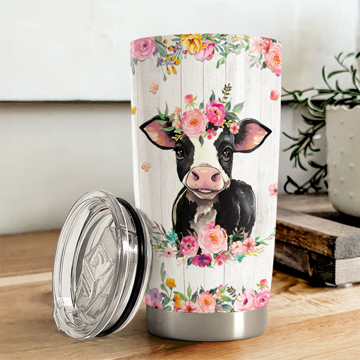 Cow Tumbler 20oz Stainless Steel Insulated Cup