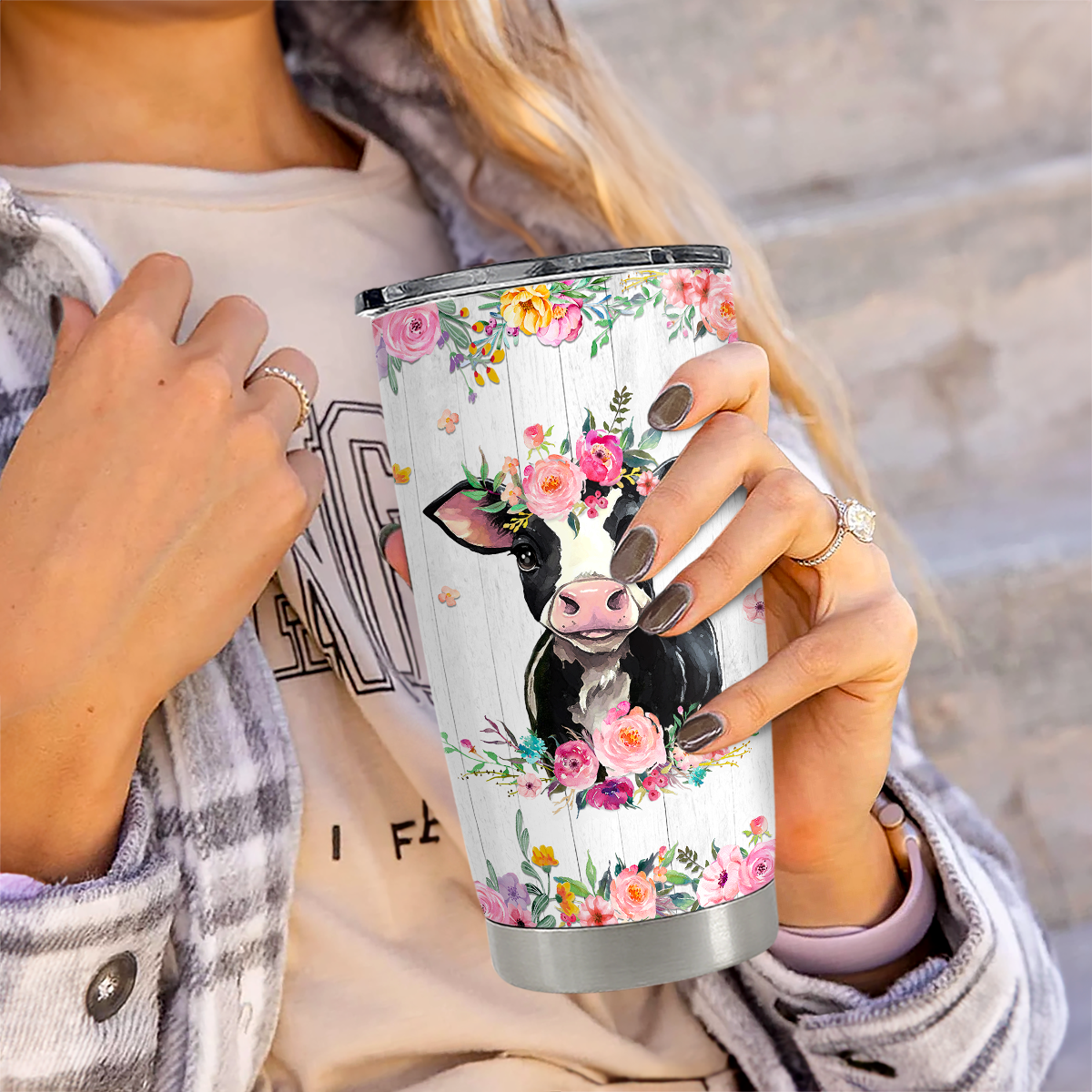 Cow Tumbler 20oz Stainless Steel Insulated Cup